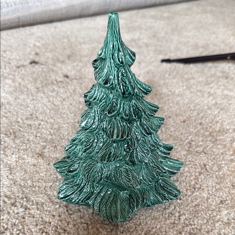 Green Holiday Tree Figurine